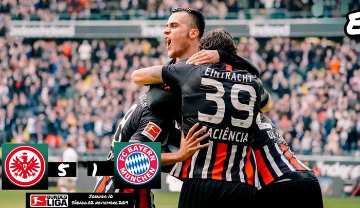 Eintracht Frankfurt membantai Bayern Muenchen 5-1 dalam pertemuan pertama di Bundesliga musim ini.