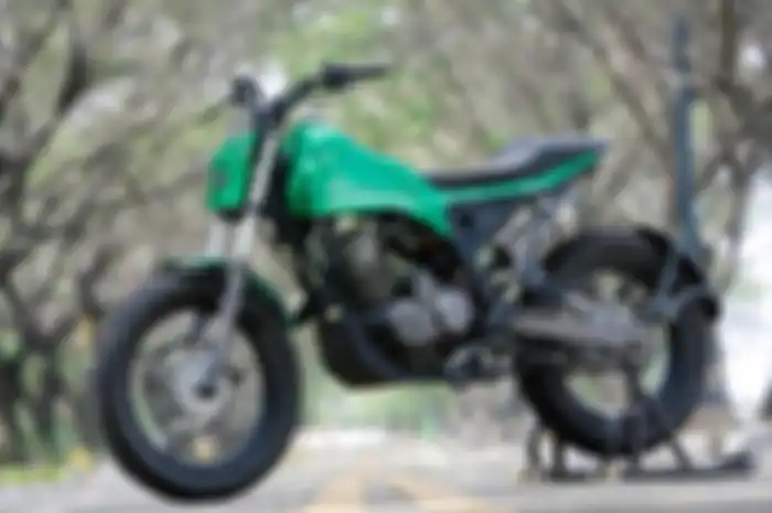 Honda Tiger modif tracker bikinan dari Diens Bike milik Eko Purwanto