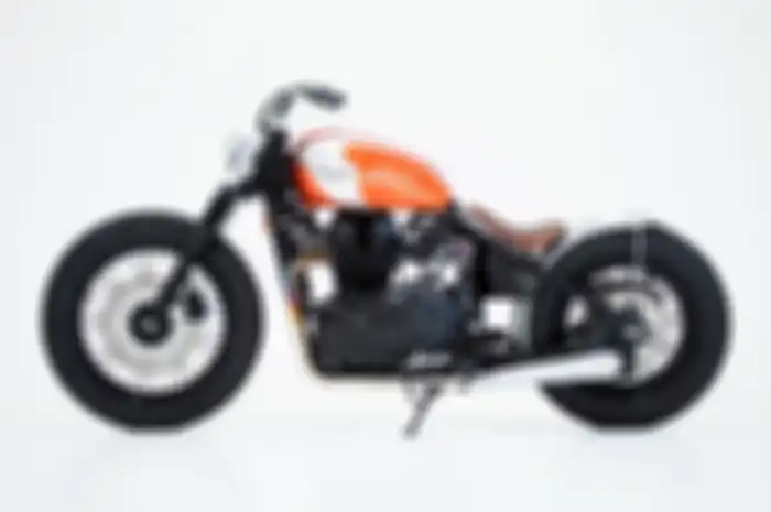 Triumph Thruxton kustom bobber dari Herencia Custom Garage, dilansir oleh www.herenciacustomgarage.c