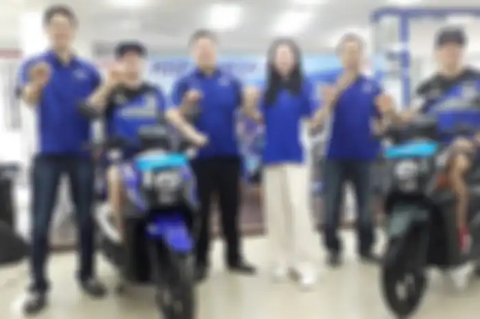 Tim Yamaha pabrikan, Monster Energy Yamaha Factory Racing tampil di MXGP Palembang melakukan konferensi pers, (5/7/2019)