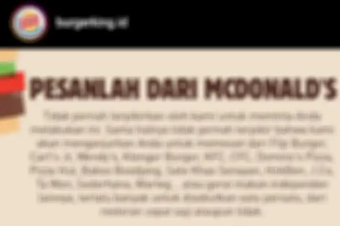 Campaign Burger King Indonesia