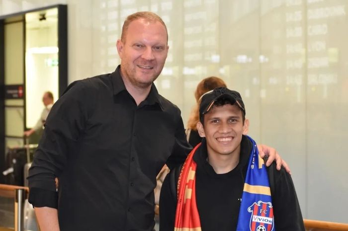 Foto resmi perkenalan Egy Maulana Vikri di klub FC Zlate Moravce yang tampil di Liga Slovakia