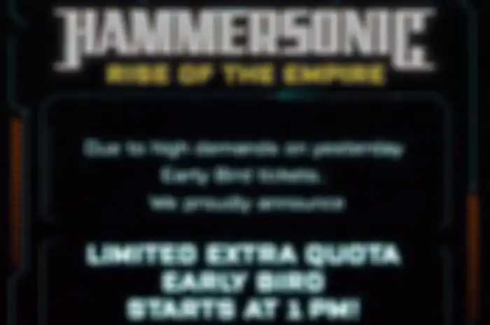 Pengumuman tambahan tiket early bird Hammersonic 2020