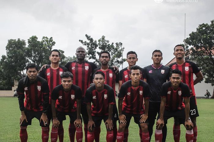 Skuat Persis Solo saat menjalani laga uji coba melawan PS Puma dalam rangka persiapan menyambut Liga 2 2020