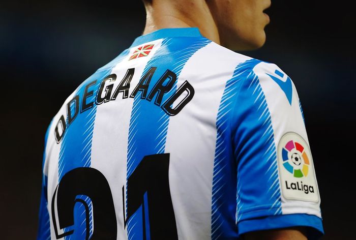 Pemain Real Sociedad yang tengah dipinjamkan dari Real Madrid, Martin Odegaard.