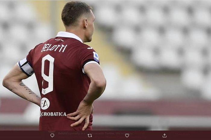 Penyerang sekaligus kapten Torino, Andrea Belotti.