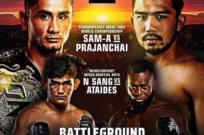 Poster ONE Championship: Battleground yang akan berlangsung pada 30 Juli mendatang.