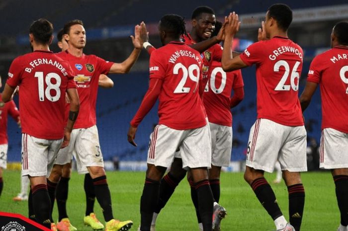 Manchester United meraih kemenangan 3-0 di kandang Brighton &amp; Hove Albion, AMEX Stadium, dalam lanjutan Liga Inggris, 30 Juni 2020.