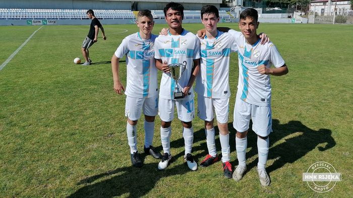 Brylian Aldama meraih gelar juara bersama HNK Rijeka U-19.