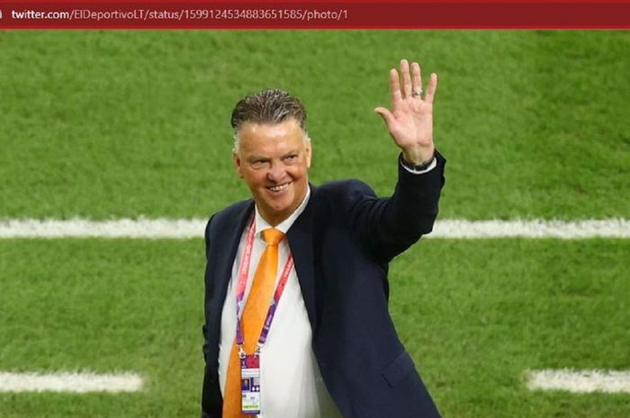 Pelatih timnas Belanda, Louis van Gaal.