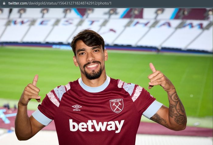 Eks gelandang serang AC Milan, Lucas Paqueta, resmi berseragam West Ham United.