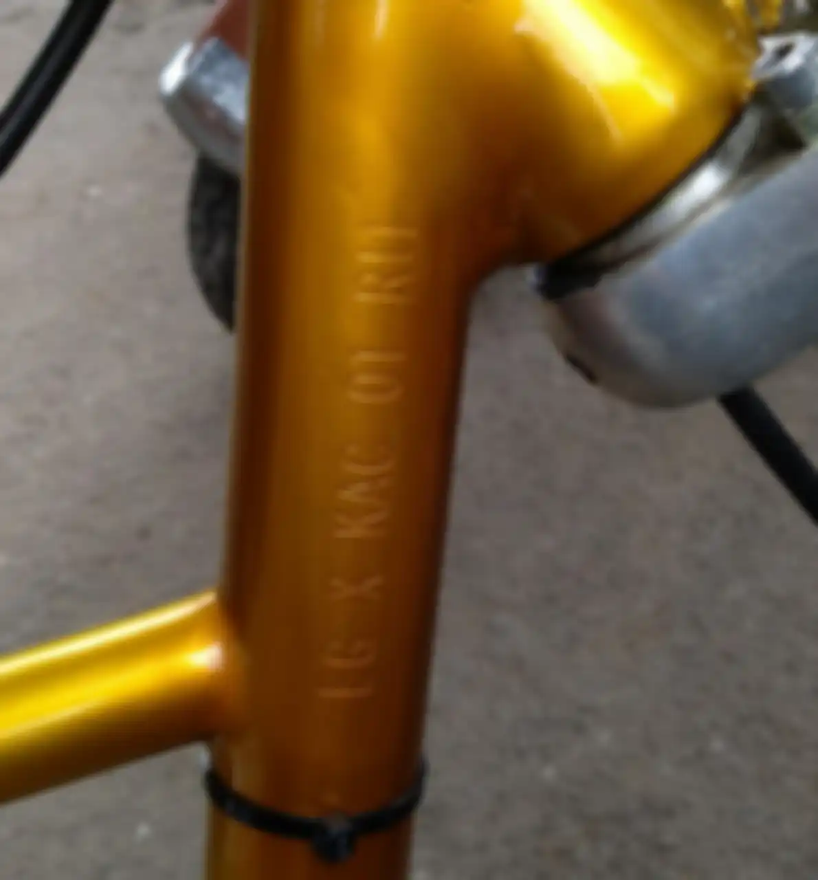 Kode khusus yang terpatri di rangka motor