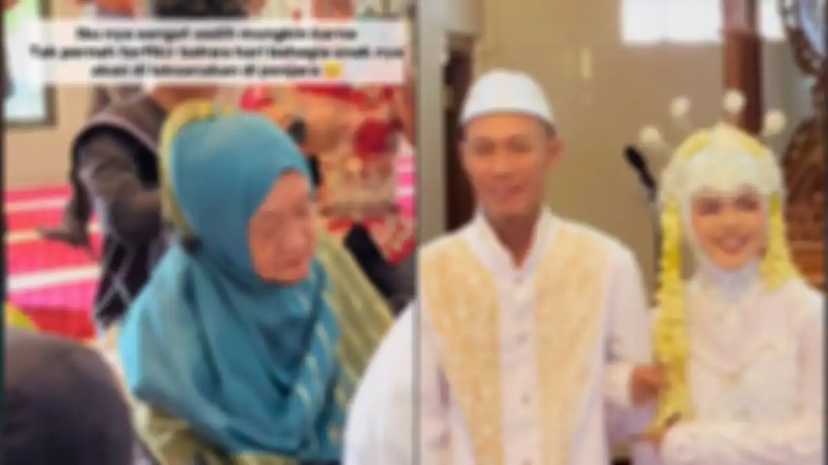 Disaksikan oleh keluarga dan petugas kepolisian, sang suami mengucapkan ijab kabul di Masjid Al Ikhlas Polda Jambi. 