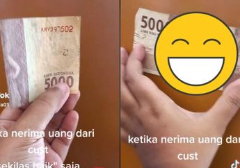 Ngakak Brutal! Dapet Duit Rp 5 Ribu dari Pembeli, Wanita Ini Kaget Saat Buka Lipatan Uang Kertas yang Diterimanya Itu, Ada Mumunnya?