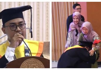 Viral, Momen Anak Guru Ngaji Berderai Air Mata dan Bikin Seisi Ruangan Terharu Saat Wisuda S2: Ibu, Terima Kasih Berjuang hingga Saat Ini