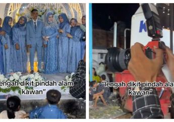 Viral, Pernikahan di Surabaya Ini Digelar di Dekat Jalur Rel Kereta Api yang Masih Aktif: Lengah Dikit Pindah Alam