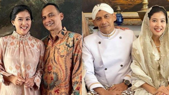 Olivia Zalianty bersama suami, Ndaru Kusumo yang bergelar bangsawan 