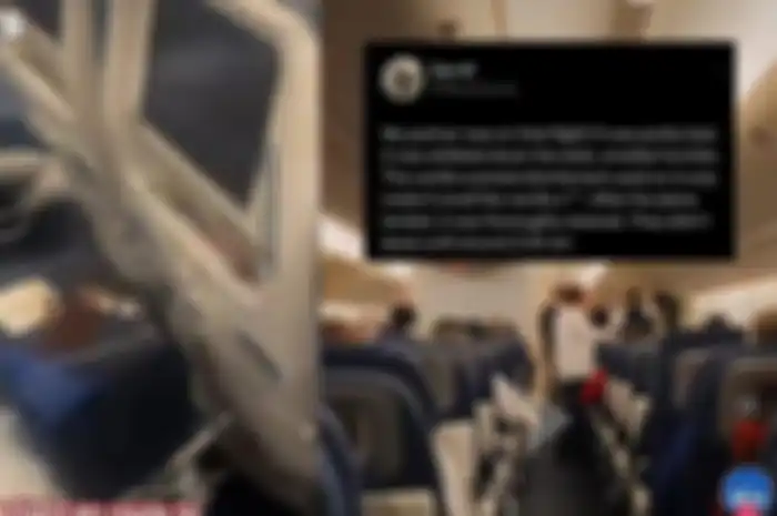 Rekaman kondisi pesawat Delta Air yang putar balik gegara seorang penumpang alami diare berat.