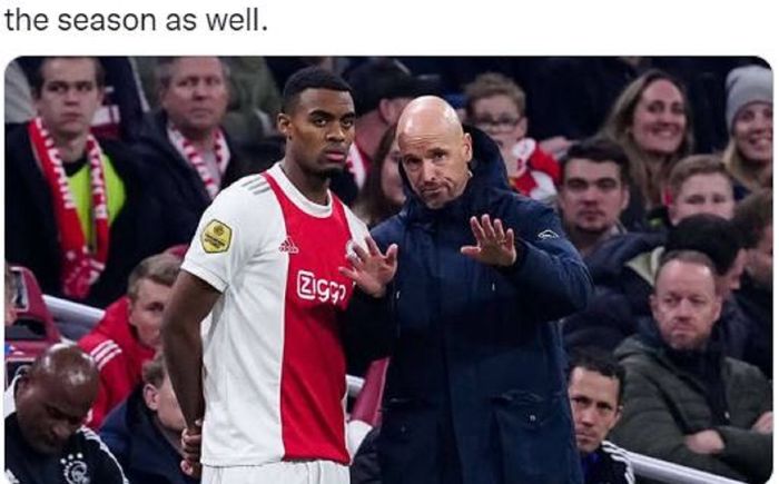 Ryan Gravenberch dan Erik ten Hag saat masih bersama di Ajax Amsterdam. Ajax dikenal sebagai klub yang menginvestasikan dana transfer untuk memperkuat akademi. 