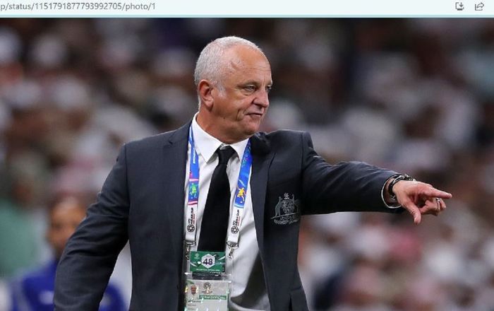 Pelatih timnas Australia, Graham Arnold.