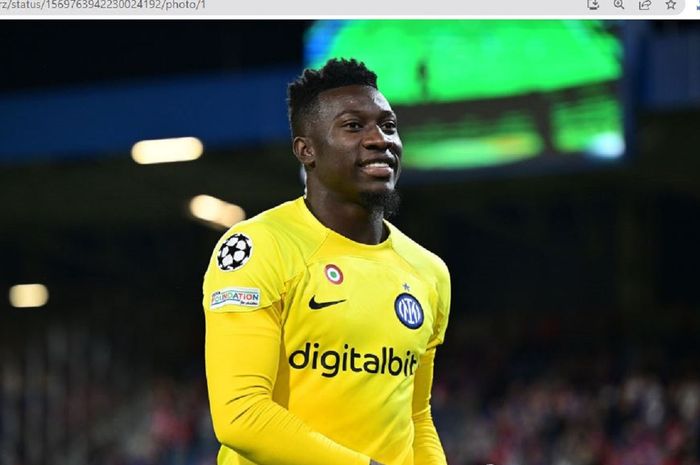 Kiper Inter Milan, Andre Onana, diincar Manchester United di bursa transfer musim panas 2023.