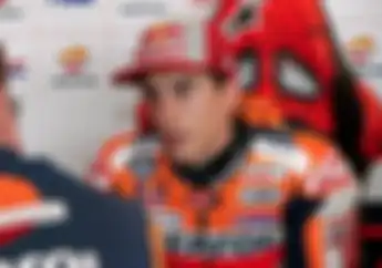 Kocak Banget Video Ekspresi Marc Marquez Saat Latihan di Negara Kelahiran Rossi