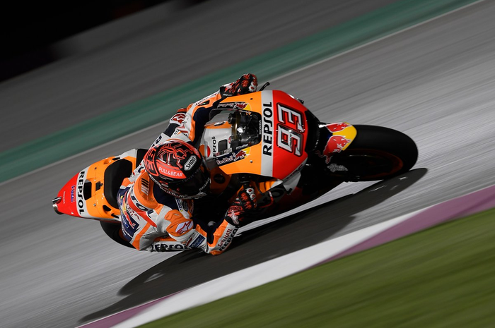 Marc Marquez menyebut tes hari pertama di Losail, Qatar mencari settingan dasar dan fokus pada elekt