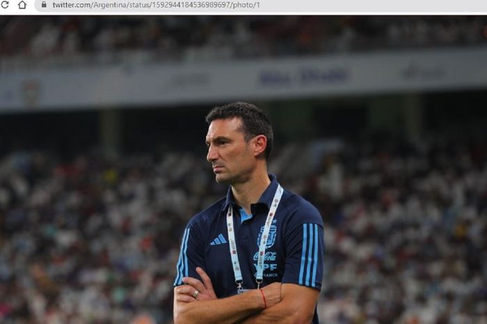 Pelatih timnas Argentina, Lionel Scaloni.