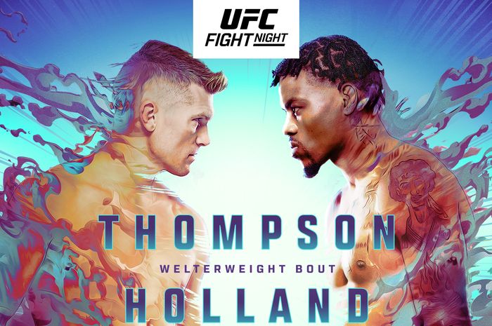 Poster pertandingan main event UFC Orlando antara Stephen Thompson dan Kevin Holland