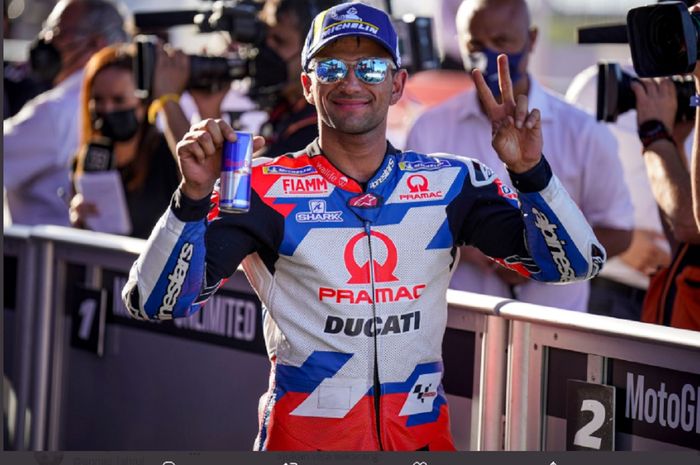 Pembalap Pramac Racing Jorge Martin di parc ferme usai kualifikasi MotoGP Argentina 2022 pada Sabtu (2/4/2022)