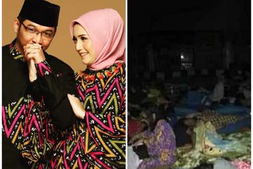 Selamat dari Gempa, Pasha Ungu dan Adelia Tidur Berhimpitan di Tenda Pengungsian