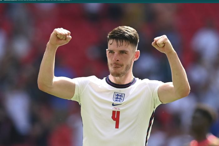 Gelandang bertahan timnas Inggris, Declan Rice.