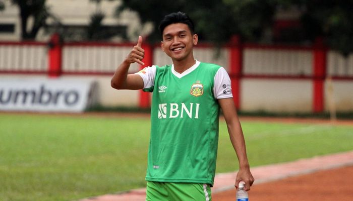 Penyerang Bhayangkara FC Dendy Sulistyawan.