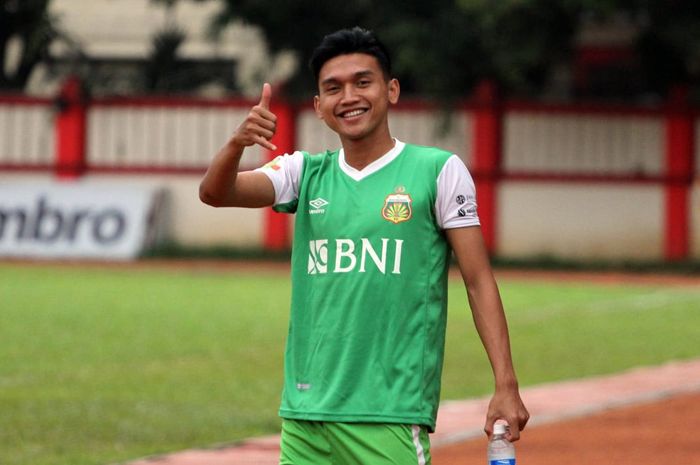 Penyerang Bhayangkara FC Dendy Sulistyawan.