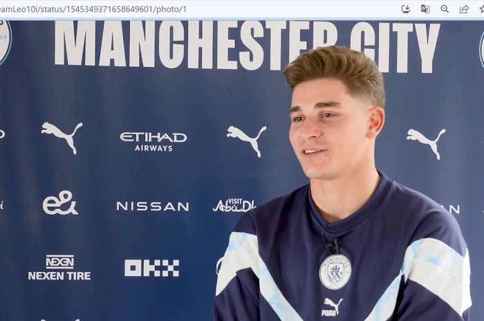 Rekrutan anyar Manchester City, Julian Alvarez.