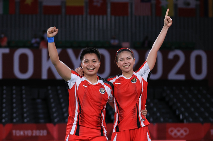 Pasangan ganda putri Indonesia, Greysia Polii/Apriyani Rahayu, melaju ke final Olimpiade Tokto 2020.