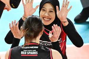 Liga Voli Korea - Servis hingga Spike Mega dkk Tajamnya Bukan Main, Pelatih IBK Altos Akui Timnya Kewalahan