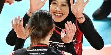 Liga Voli Korea - Servis hingga Spike Mega dkk Tajamnya Bukan Main, Pelatih IBK Altos Akui Timnya Kewalahan