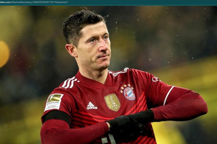 Penyerang Bayern Muenchen, Robert Lewandowski.