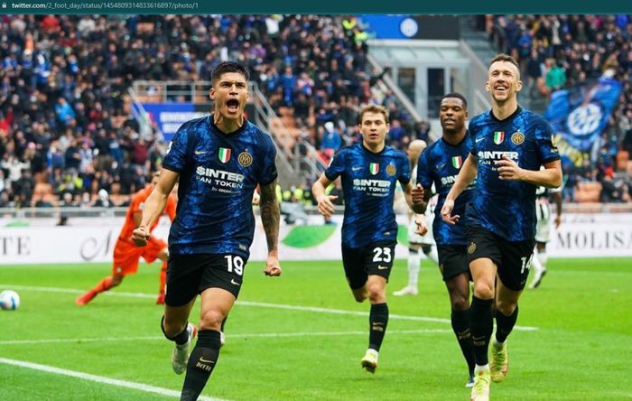 Penyerang Inter Milan, Joaquin Correa mencetak brace pada laga kontra Udinese.