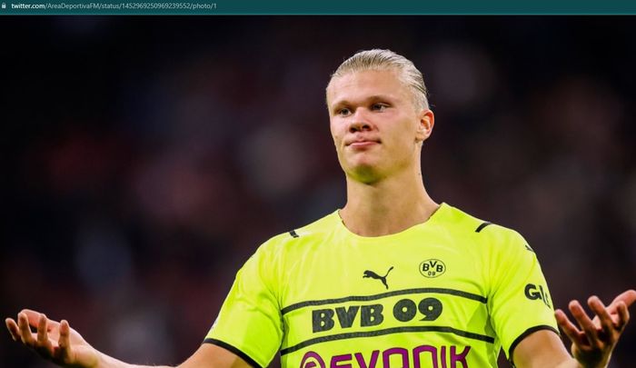 Penyerang Borussia Dortmund, Erling Haaland, mengalami cedera.