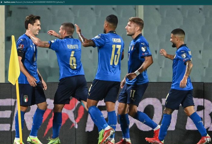 Federico Chiesa mencetak gol dalam hasil imbang 1-1 timnas Italia melawan timnas Bulgaria.