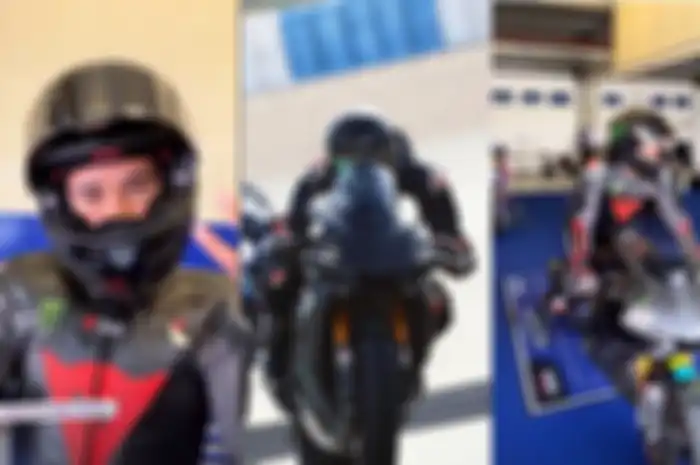 Lewis Hamilton menjajal Yamaha YZR-R1 di Sirkuit Jerez, Spanyol