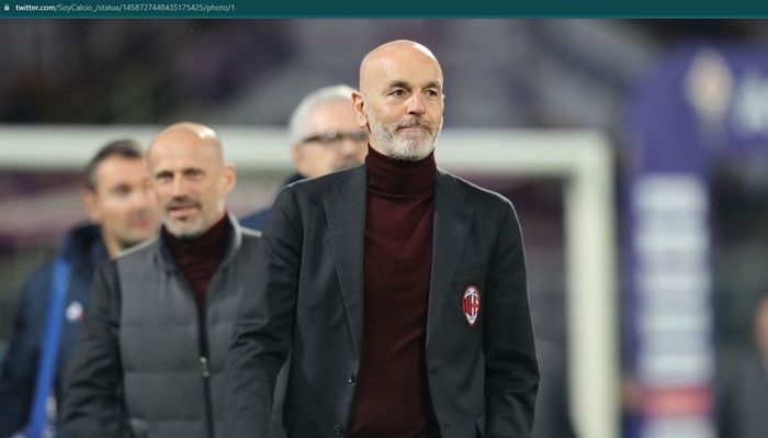 Pelatih AC Milan, Stefano Pioli.