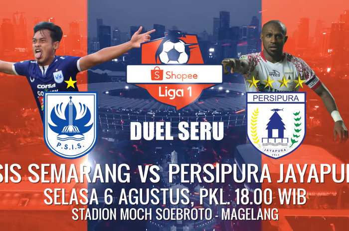 PSIS Semarang akan menjamu Persipura Jayapura di Stadion Moch. Soebroto, Magelang pada Selasa (6/8/2019) malam.