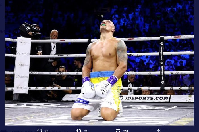 Juara tinju kelas berat, Oleksandr Usyk buka suara terkait klaim yang menyebut dirinya pernah kalah dalam sparing.