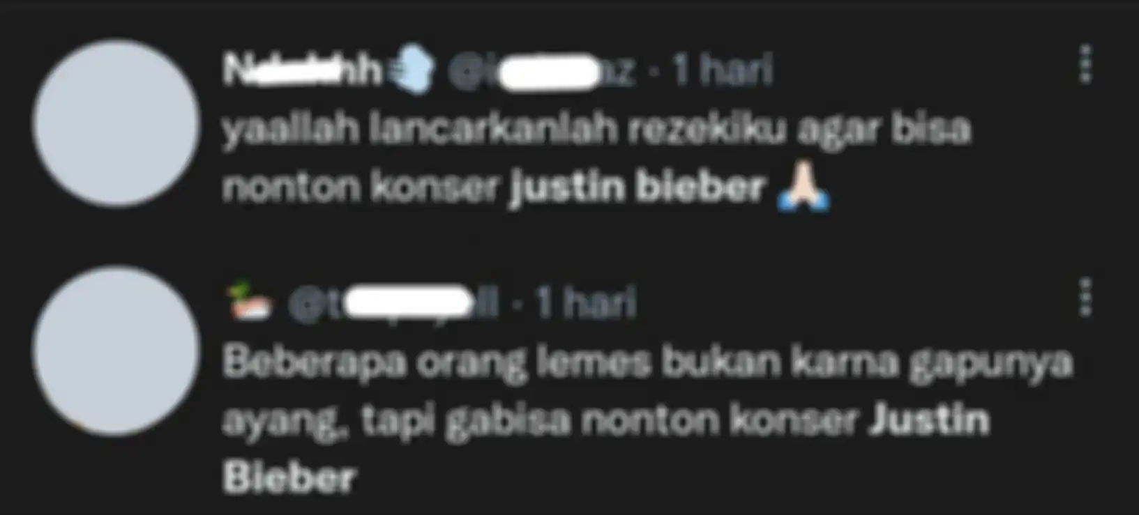 Curharan netizen terkait konser Justin Bieber