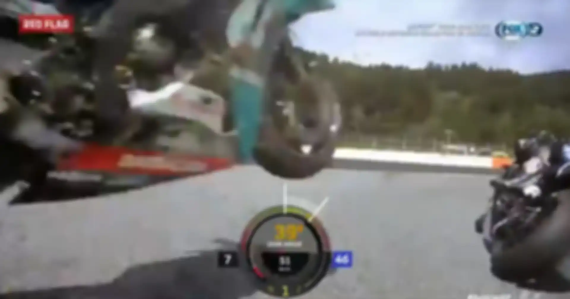 Gambar dari video yang ada di bagian depan motor Valentino Rossi