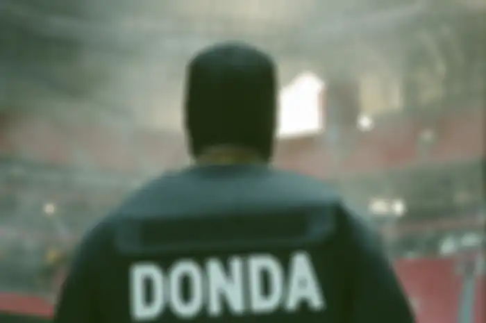 Kanye West saat di konser peluncuran album Donda (29/8/2021)