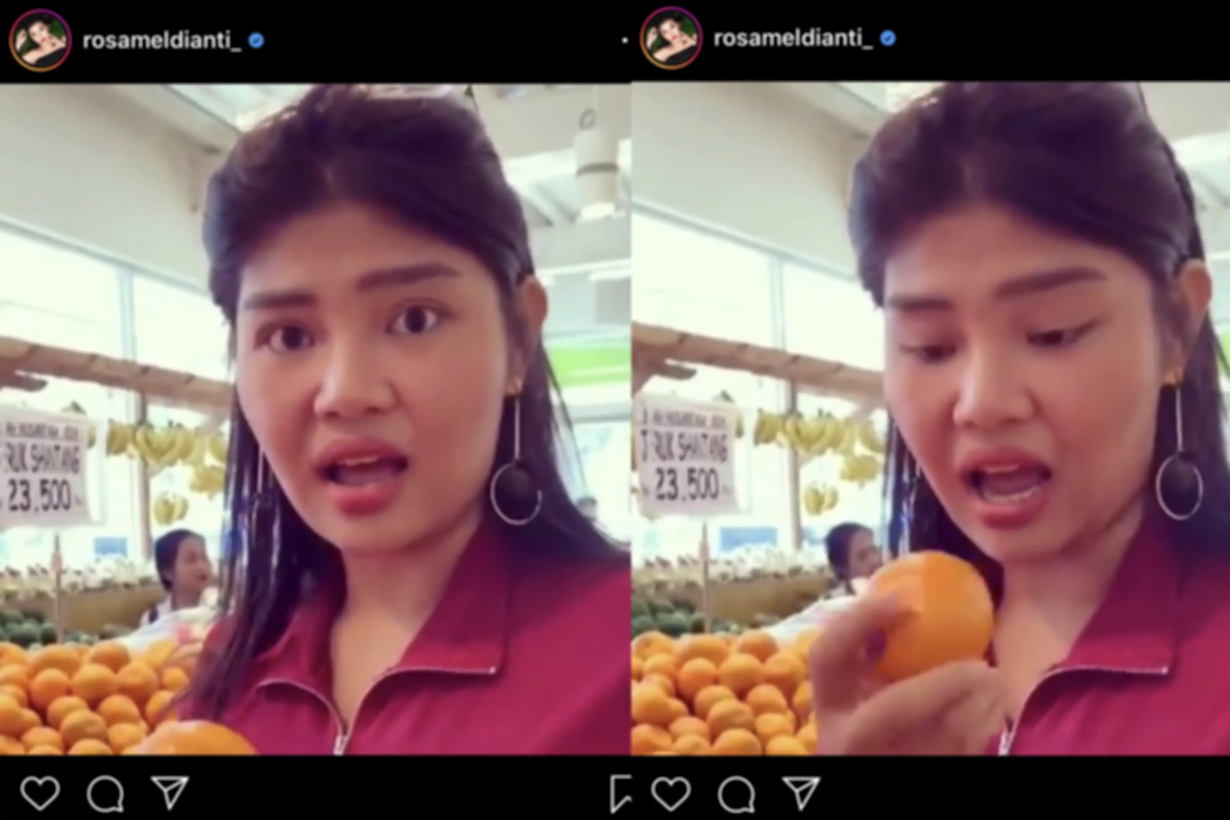 Rosa Meldianti ketika mengaku tak bisa buka jeruk.